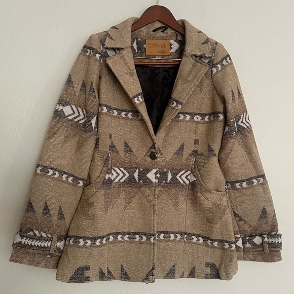Powder River Outfitters Jackets & Blazers - Powder River Outfitters Panhandle Beige Aztec Jacket Coat Size M